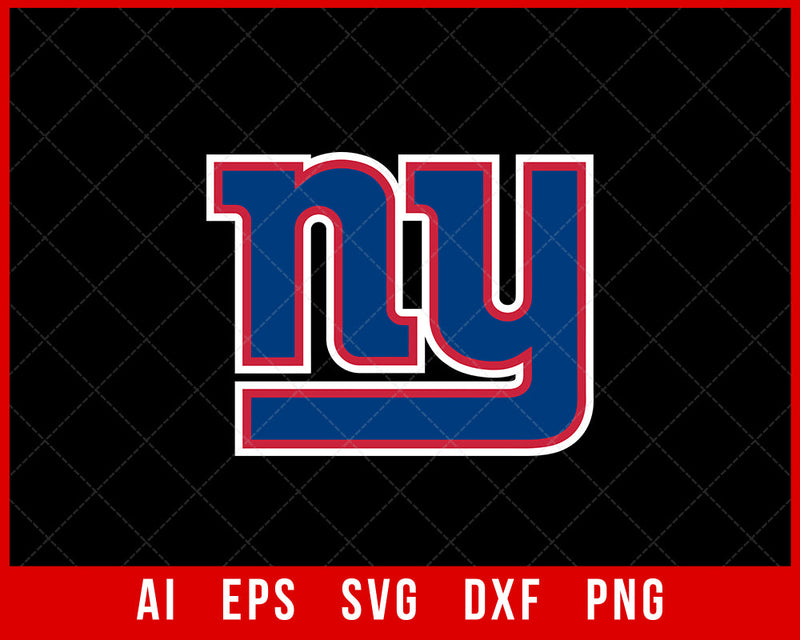 NFL Logo Clipart of New York Giants SVG Cut File for Cricut Digital Download