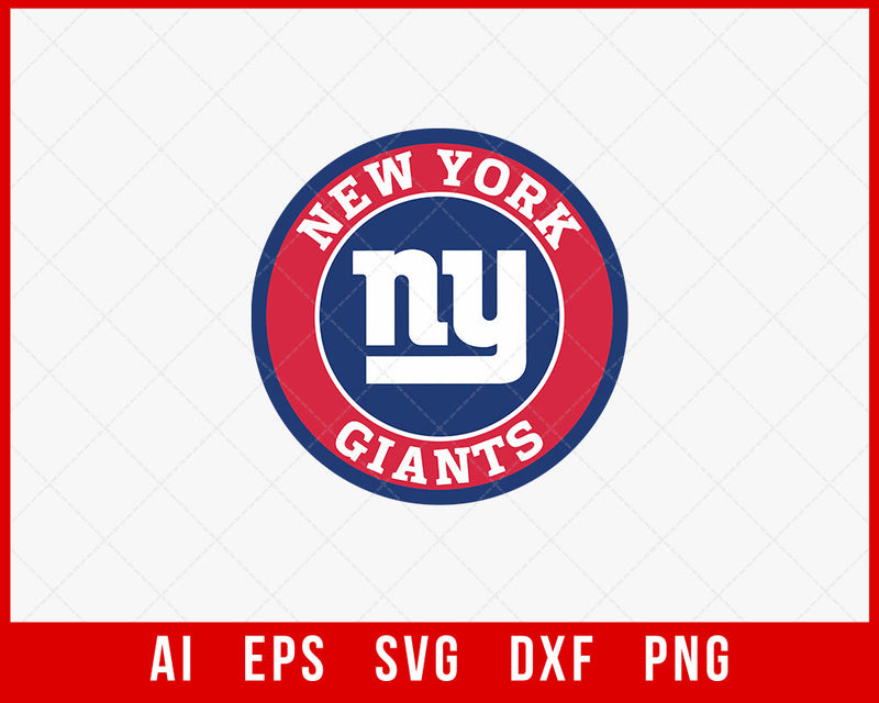 NFL Club NY Giants Team Logo Silhouette SVG PNG EPS DXF Cut File for Cricut Digital Download