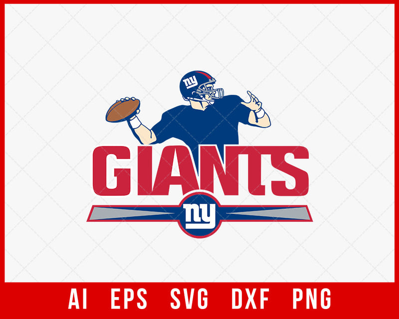 New York Giants Logo NFL Silhouette SVG PNG EPS DXF Cut File for Cricut Digital Download