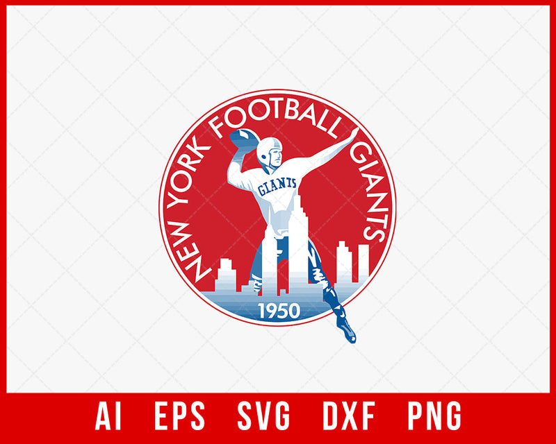 New York Football Giants Clipart NFL SVG PNG EPS DXF Cut File for Cricut Digital Download