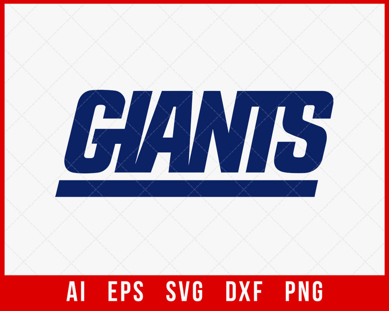 New York Giants Clipart NFL Silhouette SVG Cut File for Cricut Digital Download