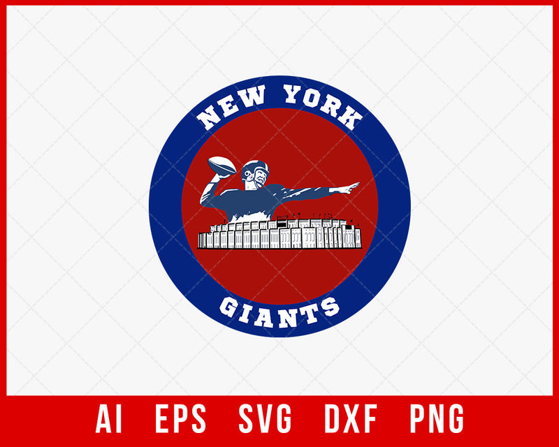 New York Giants SVG Decal Silhouette NFL SVG PNG EPS DXF Cut File for Cricut Digital Download