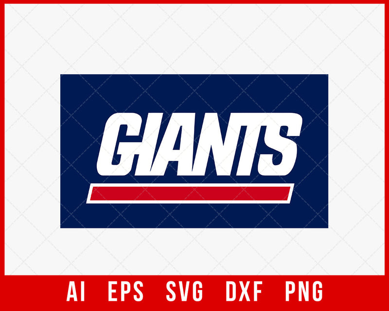 NFL Club New York Giants Logo Silhouette SVG PNG EPS DXF Cut File for Cricut Digital Download