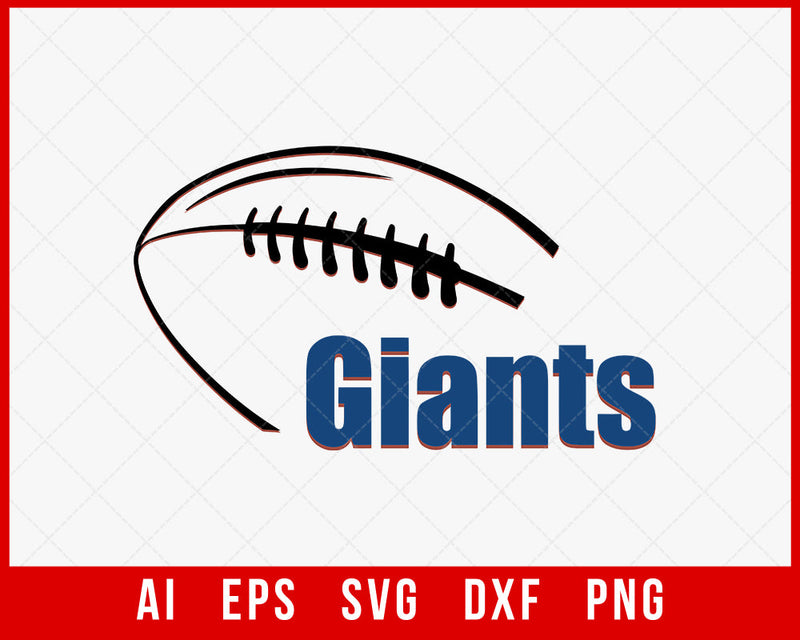 New York Giants NFL Team Silhouette SVG Cut File for Cricut Digital Download