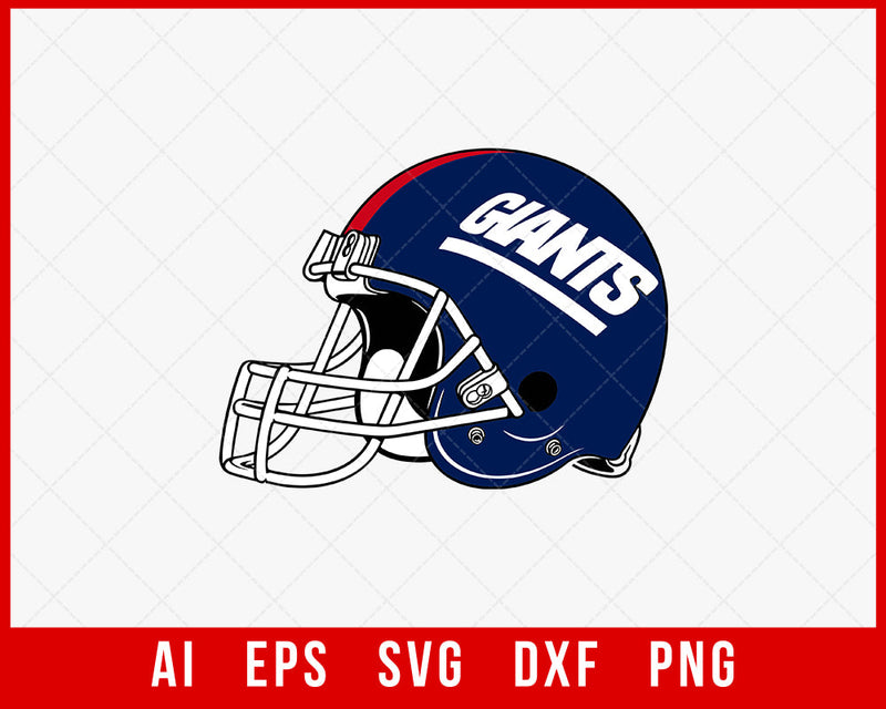 NFL Club NY Giants Helmet Clipart SVG PNG EPS DXF Cut File for Cricut Digital Download