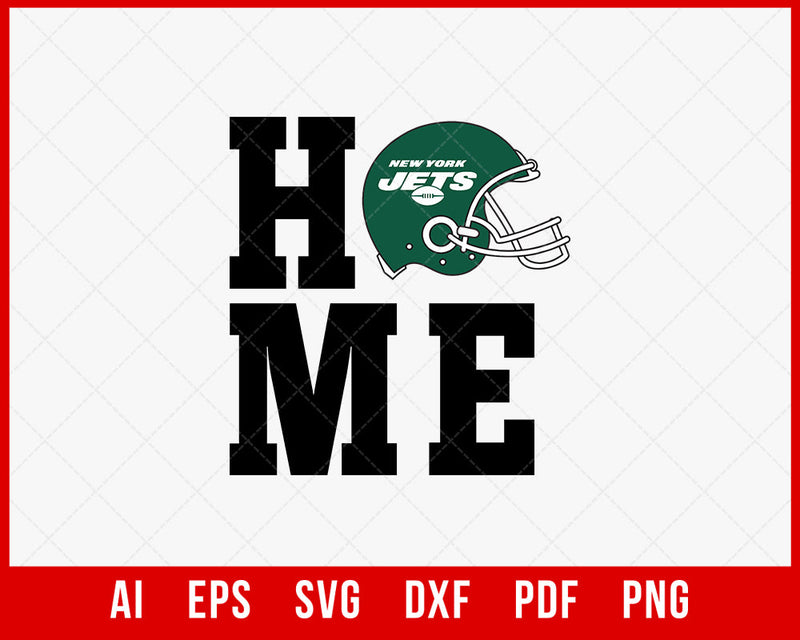 Home Clipart New York Jets Logo Silhouette SVG Cut File for Cricut Digital Download