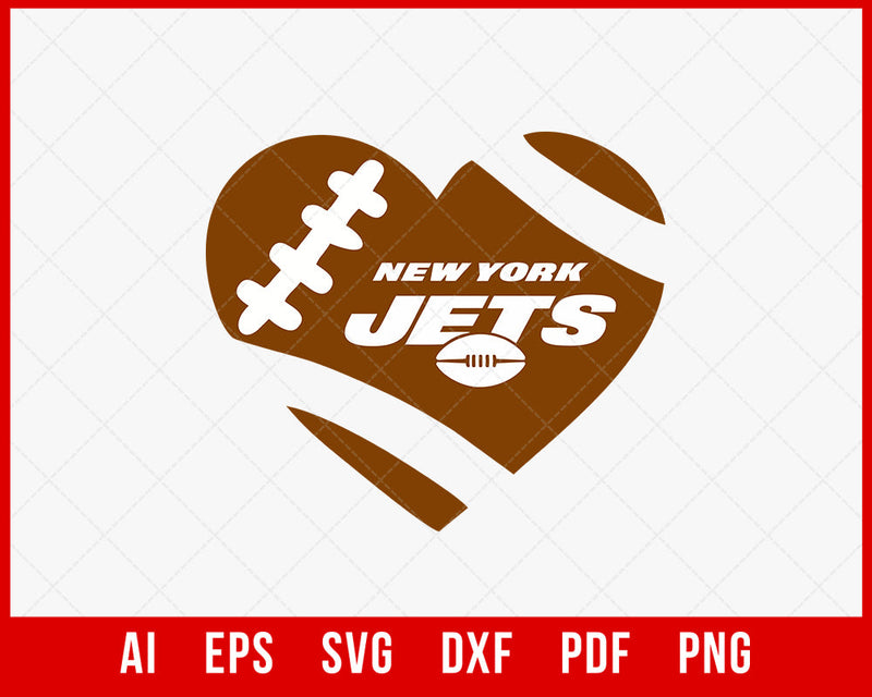 New York Jets Love Sign Clipart Sticker Print SVG Cut File for Cricut Digital Download