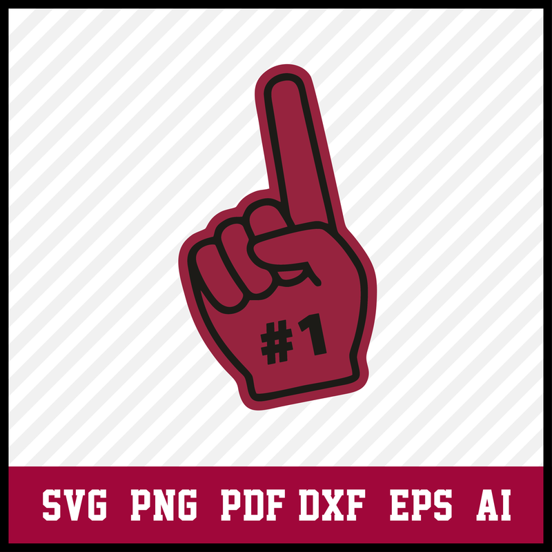 Number One Arizona Cardinals Foam Finger SVG, Cardinals Svg, Arizona Cardinals Logo, Cardinals Clipart, Football SVG bundle, Svg File for cricut, Nfl Svg