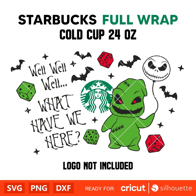 Oogie Boogie Starbucks Full Wrap Svg, Halloween Svg, Spooky Season Svg, Trick or Treat Svg, Cricut, Silhouette Vector Cut File