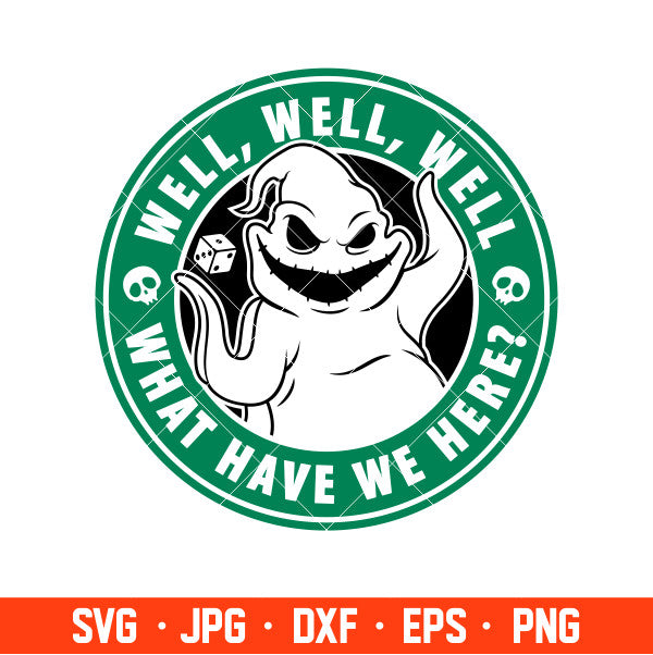 Oogie Boogie Starbucks Svg, Nightmare Before Christmas Svg, Halloween Svg, Cricut, Silhouette Vector Cut File