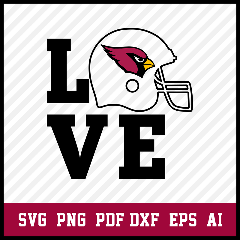 Peace Love Cardinals Svg, Sport Svg, Football Svg, Football Teams Svg, NFL Svg, Arizona Cardinals Svg, Cardinals Svg
