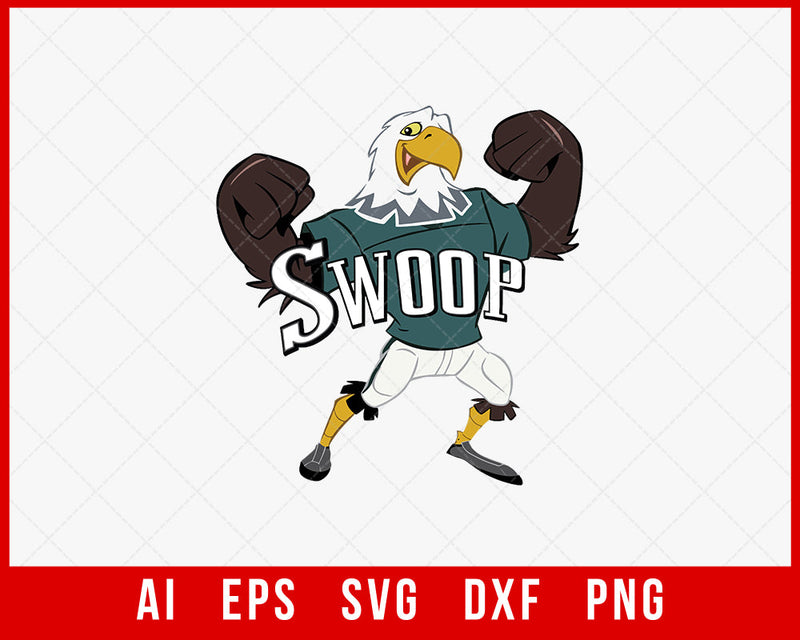 Philadelphia Eagles Swoop Clipart Silhouette PNG NFL SVG Cut File for Cricut Digital Download