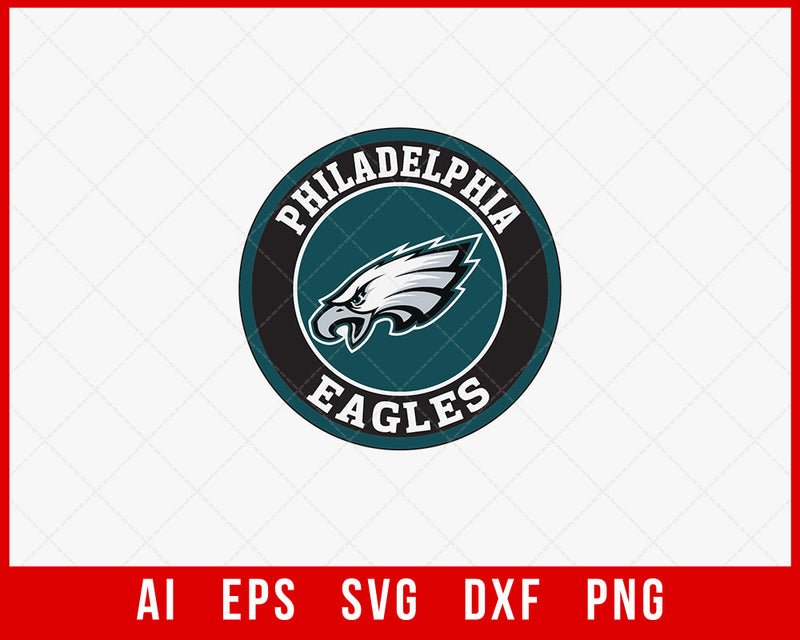 Philadelphia Eagles Logo Clipart PNG NFL SVG Cut File for Cricut Digital Download