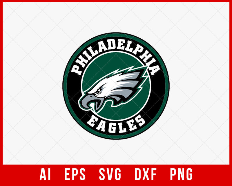 NFL Team Philadelphia Eagles Logo Clipart Silhouette PNG NFL SVG Cut File for Cricut Digital Download