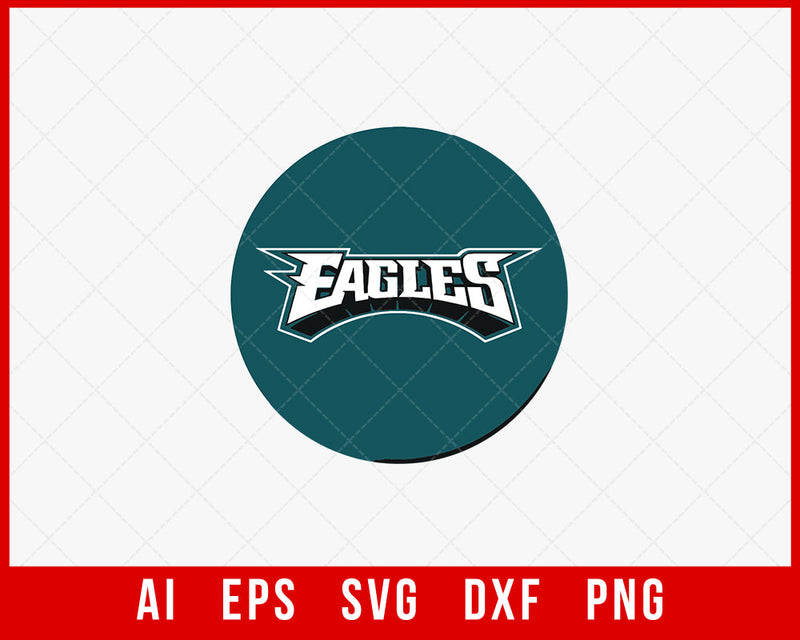 Philadelphia Eagles Logo Clipart Cameo NFL SVG Cut File for Cricut Digital Download