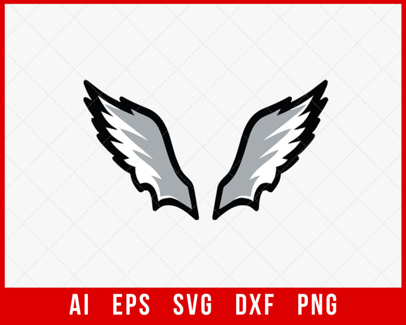 Philadelphia Eagles Logo Wings Clipart Cameo NFL SVG Cut File for Cricut Digital Download