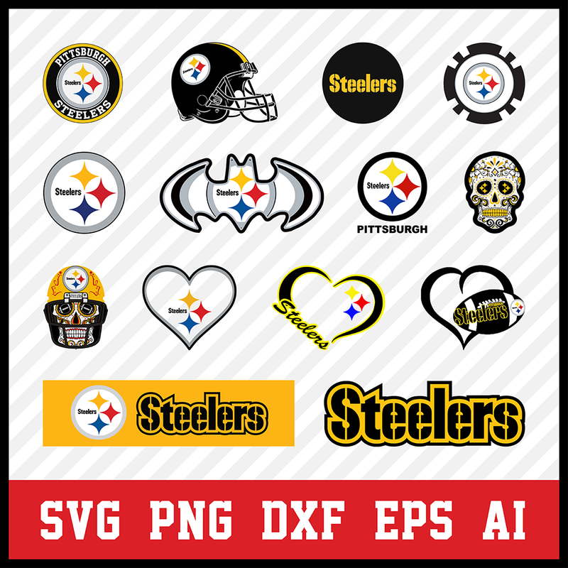 Pittsburgh Steelers SVG Bundle, Steelers SVG, Pittsburgh Steelers Logo, Steelers Clipart, Football SVG bundle, SVG File for Cricut, NFL SVG
