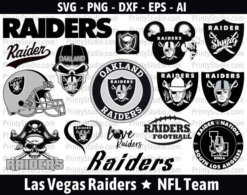 Las Vegas Raiders SVG Files for Cricut / Silhouette, Las Vegas Raiders Clipart & Cut Files