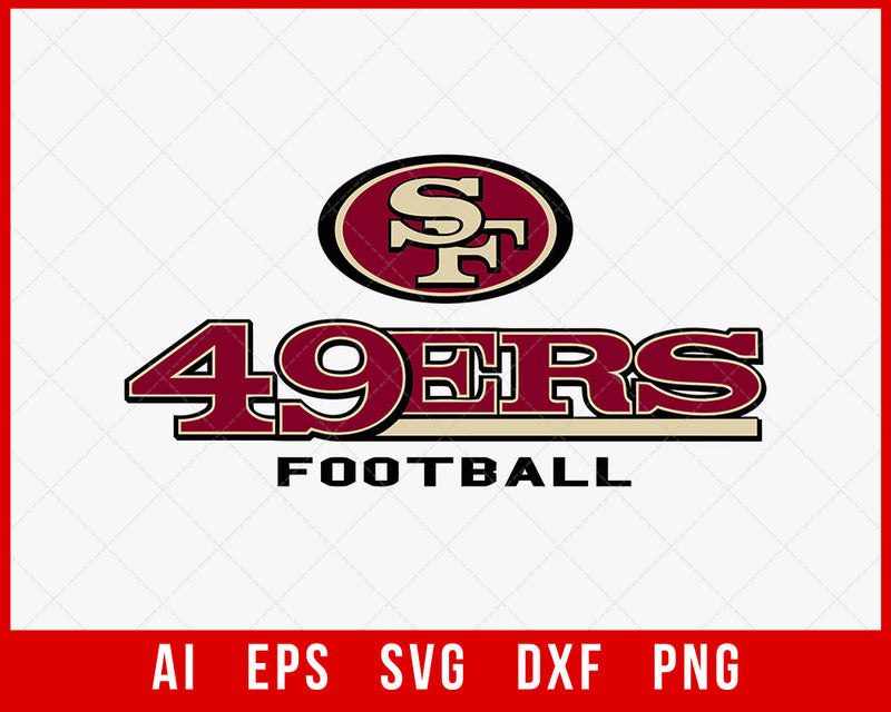 San Francisco 49ers Football Logo NFL SVG Cut File for Cricut Digital Download