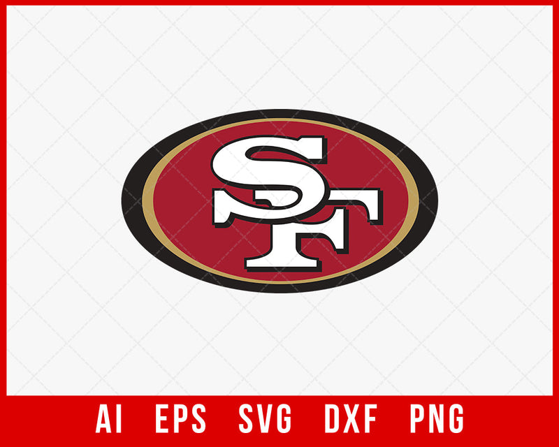 San Francisco 49ers Logo Silhouette NFL SVG Cut File for Cricut Digital Download