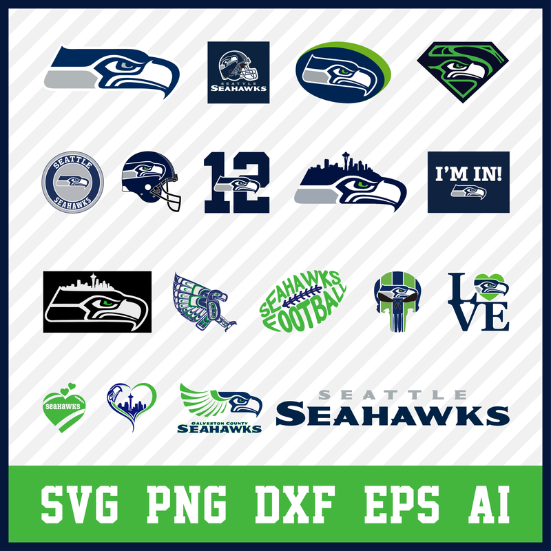 Seattle Seahawks Svg Bundle, Seahawks Svg, Seattle Seahawks Logo, Seahawks Clipart, Football SVG bundle, Svg File for cricut, Nfl Svg