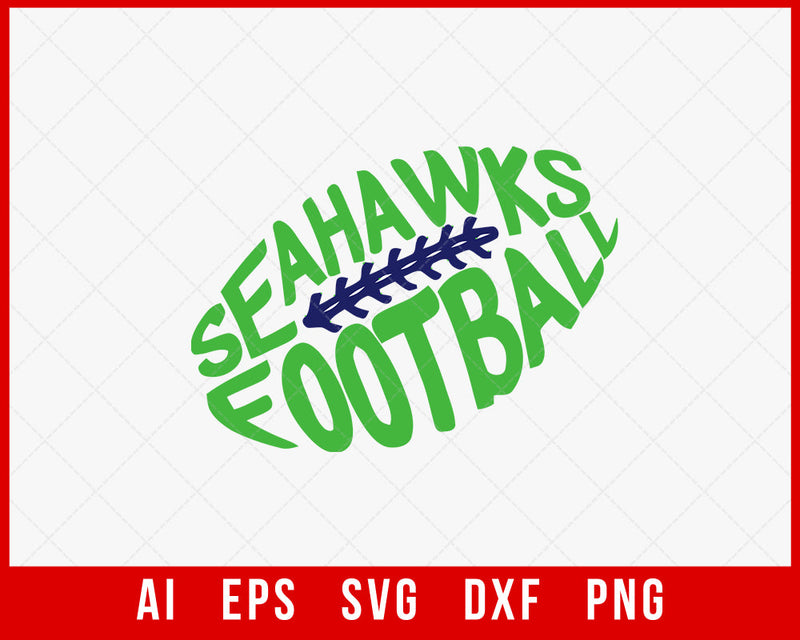 Seahawks Football Design Silhouette SVG Cut File for Cricut Digital Download