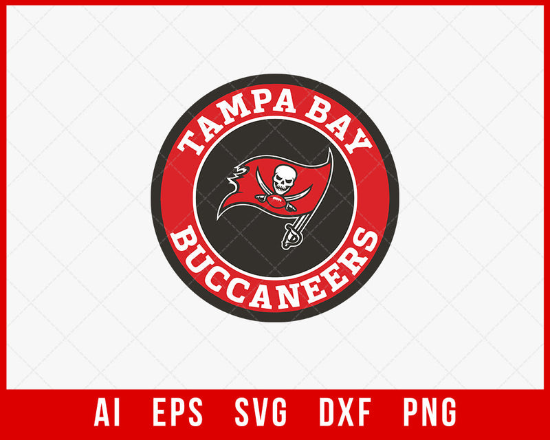 Buccaneers Football Logo NFL Sticker Cutting SVG DXF Cut File for Cricut Digital Download