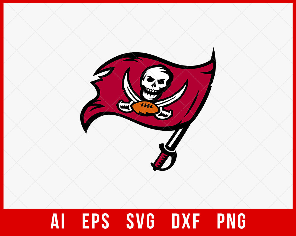 Tampa Bay Buccaneers Flag SVG Silhouette NFL SVG Cut File for Cricut D