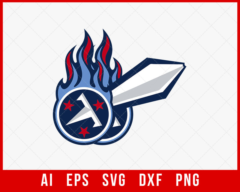 Tennessee Titans Logo T-shirt Design SVG DXF Cut File for Cricut Digital Download