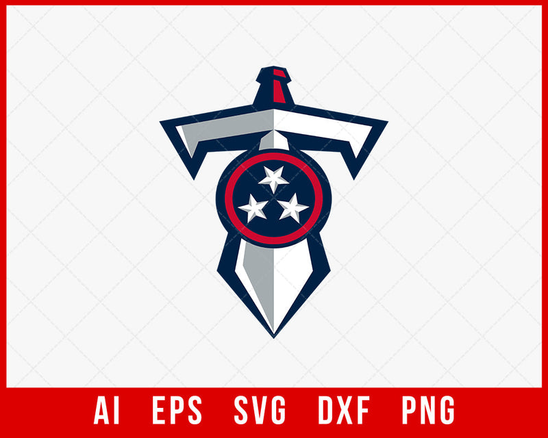 Titans Football Sword Clipart SVG DXF Cut File for Cricut Digital Download