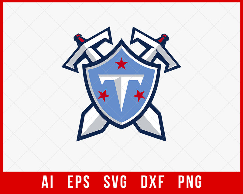 Tennessee Titans Football Logo Clipart SVG Cut File for Cricut Digital Download