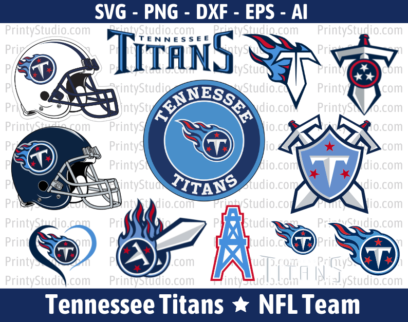 Tennessee Titans SVG Files for Cricut and Silhouette, Titans Clipart & PNG Files