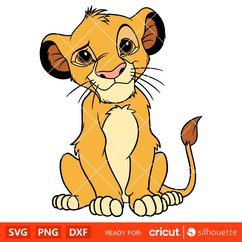 The Lion King Simba Svg, Lion King Svg, Hakuna Matata Svg, Disney Svg, Cricut, Silhouette Vector Cut File