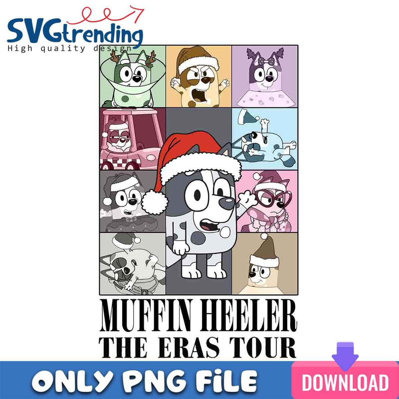 Muffin Heeler Eras Tour PNG Blueymas PNG Instant Download