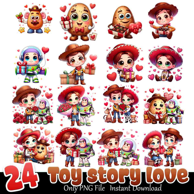 Toy Story Love Bundle PNG 24+ Aristocats Love PNG Instant Download