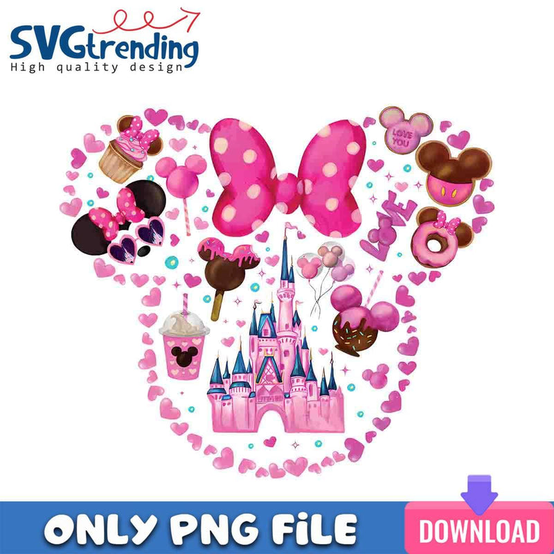 Disney World PNG Valentine Disney Castle PNG Instant Download