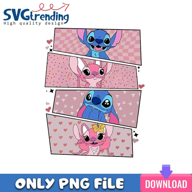 Be Mine Stitch Valentine PNG Stitch Angel PNG Instant Download