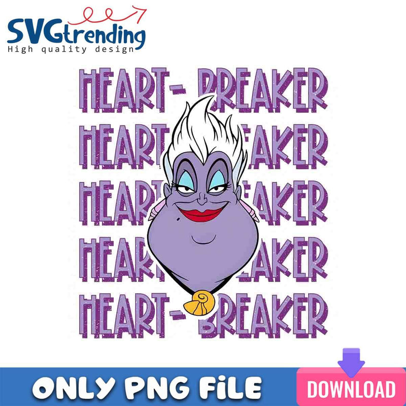 Heart Breaker Ursula PNG Funny Valentine PNG Instant Download