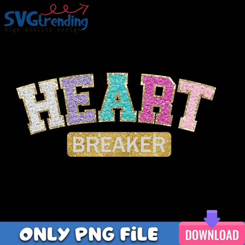 Glitter Heart Breaker PNG  Be Mine Valentine PNG Instant Download