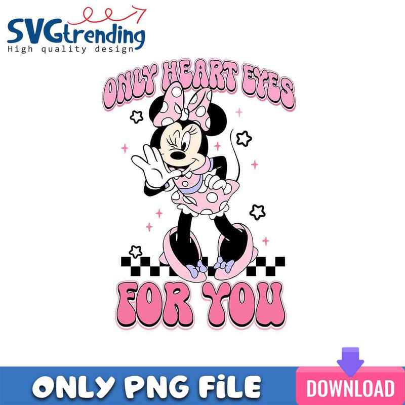 Heart Eyes Minnie PNG Minnie Valentines PNG Instant Download