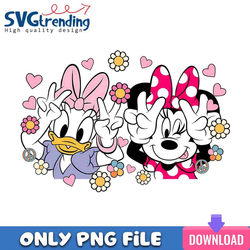 Cute Minnie And Daisy PNG Lovely Couples PNG Instant Download