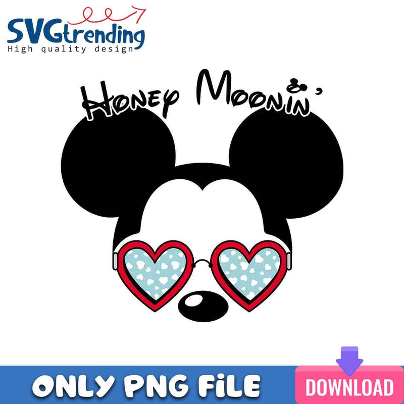 Honey Mooning PNG Mickey Valentine PNG Instant Download