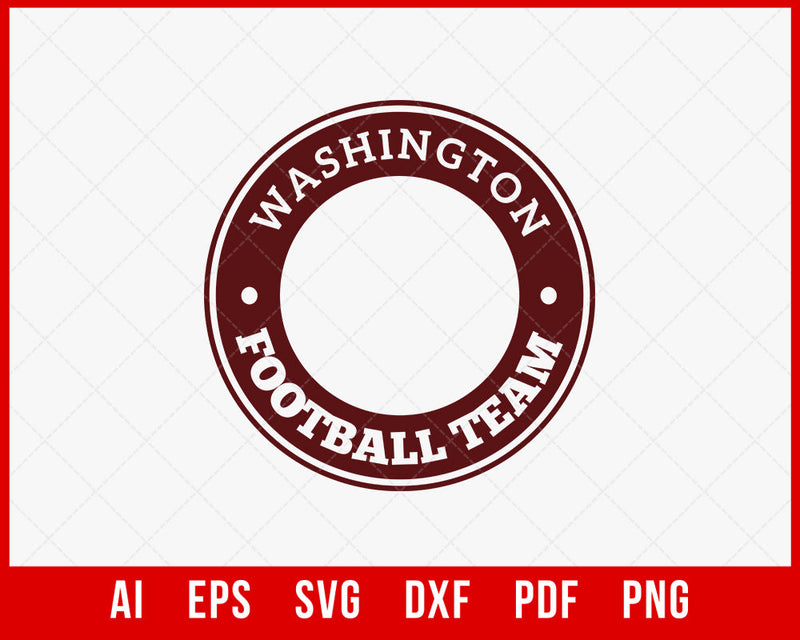 Washington Football Team NFL Logo SVG File for Cricut Maker and Silhouette Cameo Digital Download