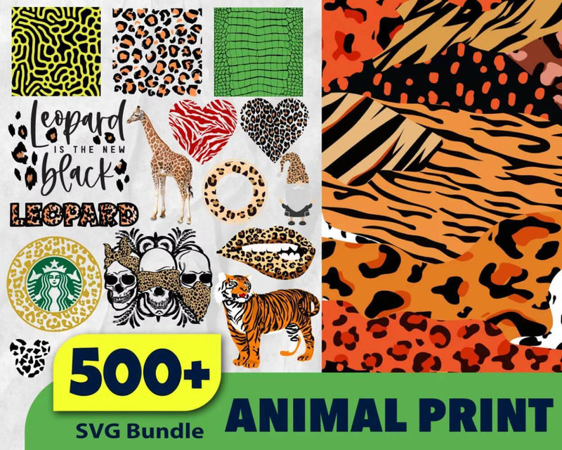 Animal Print SVG Bundle, Cut Files & Clipart For Cricut & Silhouette