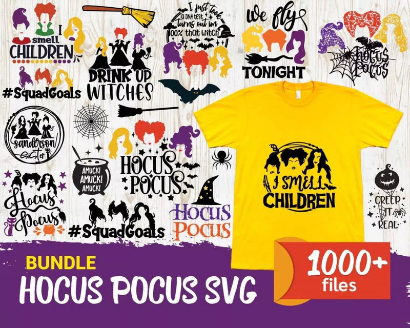Hocus Pocus Svg Files for Cricut and Silhouette, Hocus Pocus Clipart & Cut Files