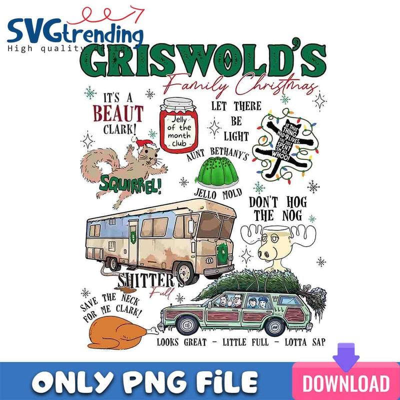 Griswold’s Family Christmas PNG Red Nosed Reindeer PNG Instant Download