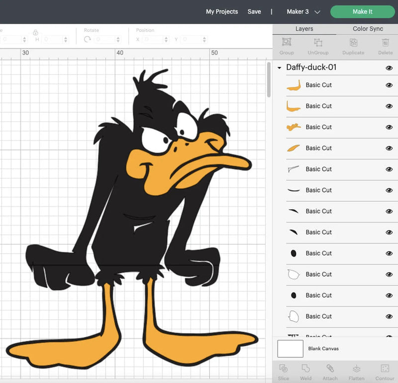 Daffy Duck SVG Files for Cricut and Silhouette, Daffy Duck Clipart & PNG Files
