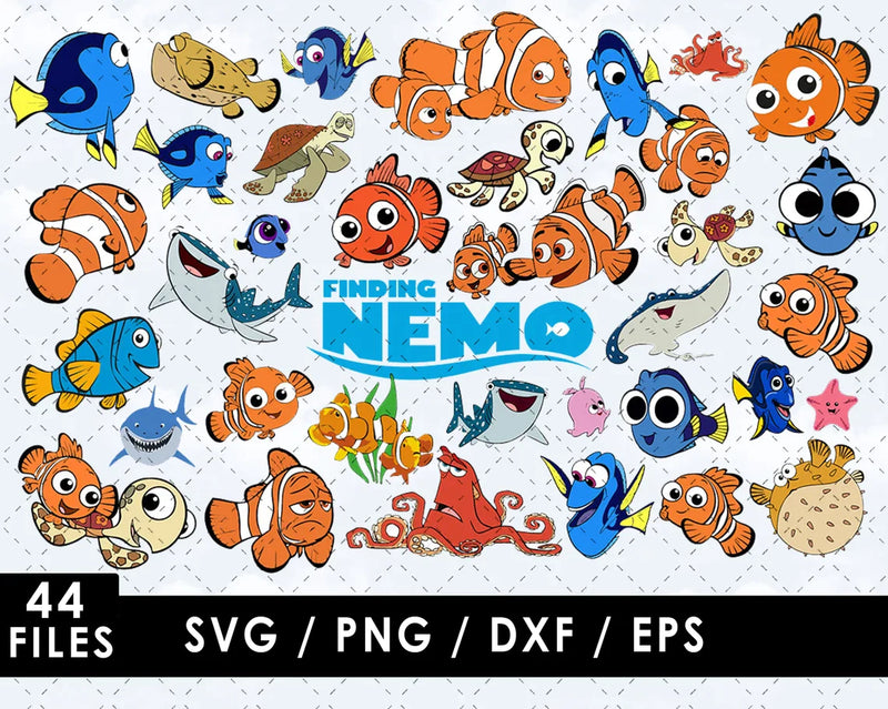 Finding Nemo SVG Files for Cricut and Silhouette, Finding Nemo Clipart & PNG Files