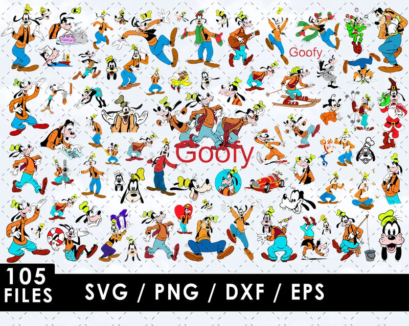 Goofy SVG Files for Cricut and Silhouette, Goofy Clipart & PNG Files