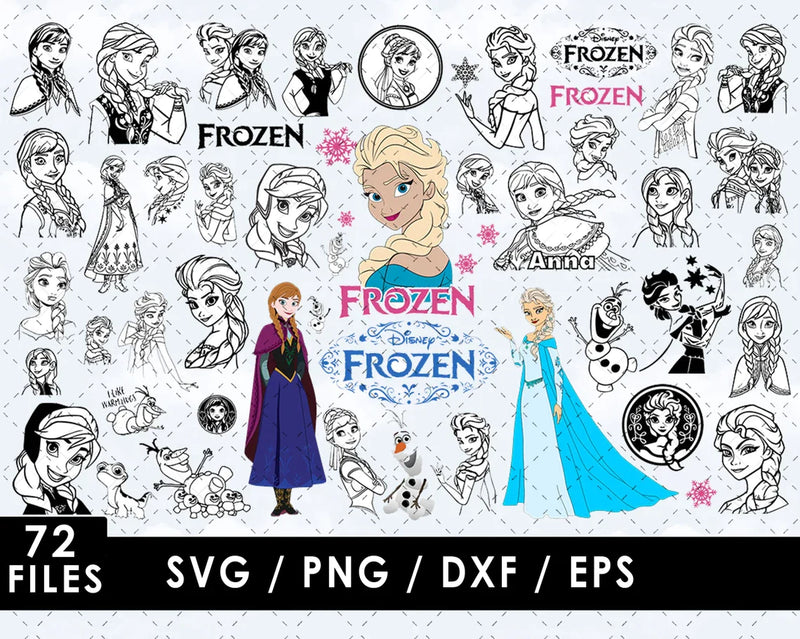 Frozen SVG Files for Cricut and Silhouette, Frozen Clipart & PNG Files